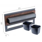 Basistem GBH003 箔卷架附2個容器 (花崗岩和胡桃木)